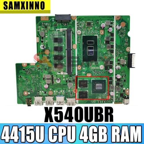 Akemy X540UBR notebook motherboard For ASUS X540UV X540UB X540UBR laptop motherboard mainboard with 4415U CPU 4GB RAM 2GB GPU