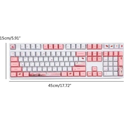 OEM PBT Cherry Blossom Keycap Mechanical Keyboard Dye-Sublimation Keycap