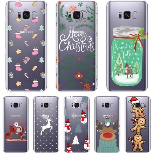 Soft Silicone Phone Case For Samsung Galaxy Note 9 8 5 4 Christmas Deer Back Cover For Samsung Galaxy S5 S6 S7 Edge S8 S9 Plus