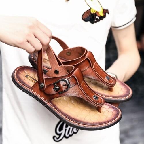 Genuine transpirables sandles herren sandalen zandalias slide 2020 vietnam leather masculina work men sandalet para sandales da