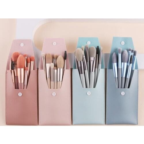 ZOREYA 8pcs Portable Soft Hair Makeup Brush Tools Set Eyeshadow Foundation Powder Eyelash Lip Concealer Blush Make Up Brush