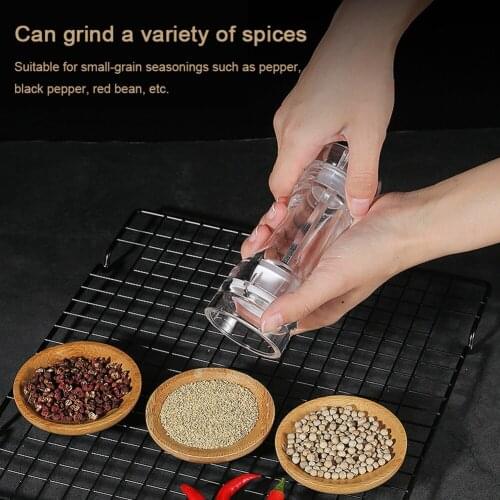 Manual Adjustable Salt Pepper Mill Grinder Seasoning Bottle Spice Grinding Containers Mill Shakers Kitchen Cooking Gadgets
