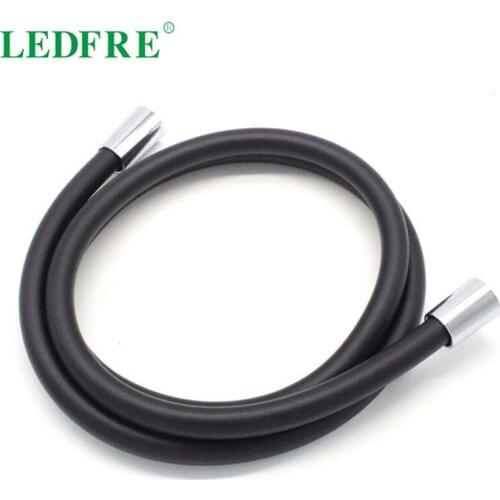 LEDFRE F1/2"*F1/2" Flexible Shower Hose Black PVC Hose for Handheld Showerhead Bathroom Plumbing Pipe Accessories LF12005