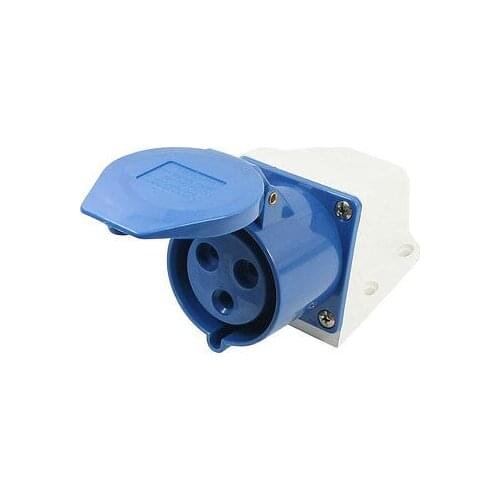 Blue White Plastic IP44 Water Proof IEC309-2 Industrial Socket AC220-250V 32A