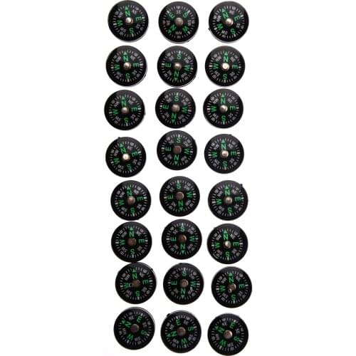 SZ-LGFM-New 24Pcs 0.08oz 20mm Small Mini Compasses for Survival Kit
