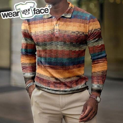 Wearyourface Long Sleeve Polos For Men