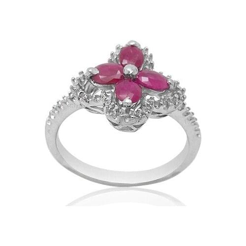 CoLife Jewelry Classic Ruby Ring for Daily Wear 3mm*4mm Natural Africa Ruby Silver Ring 925 Silver Ruby Jewelry