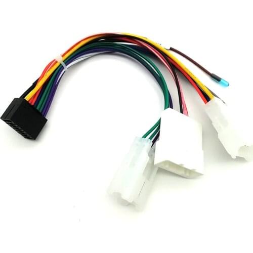 16 PIN Wiring Harness Connector Adapter Android Power Cable Harness For Toyota Universal Android Player 16 Pin Car Audio