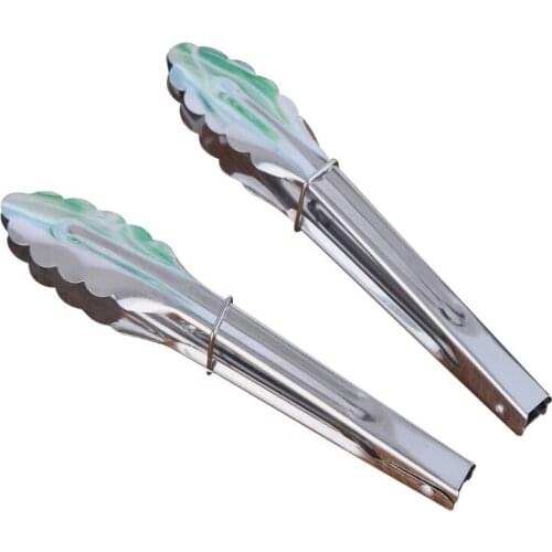 200pcs 9 Inch Kitchen Bread Clips Barbecue Food Clamp Stainless Steel Buffet Food Tongs Kitchen Tool W9710