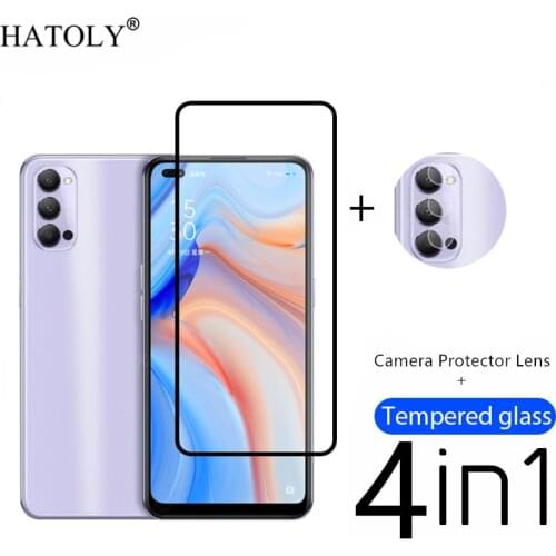 4in1 Protective Glass For OPPO Reno4 Tempered Glass for OPPO Reno 3 Pro Reno2 Z 2F Camera Screen Protector for OPPO Reno4