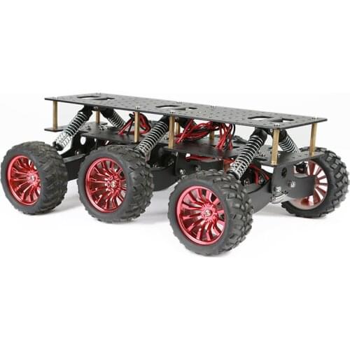6WD Search and Rescue Platform Smart Car Chassis Shock Off-road Climbing for Arduino Raspberry Pie WIFI System