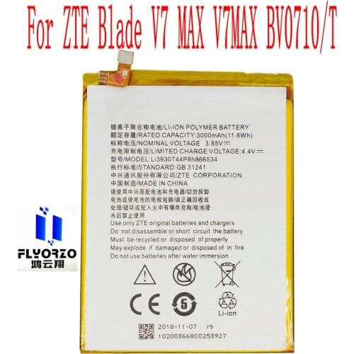 New High Quality 3000mAh Li3930T44P8H866534 Battery For ZTE Blade V7 MAX V7MAX BV0710/T Mobile Phone
