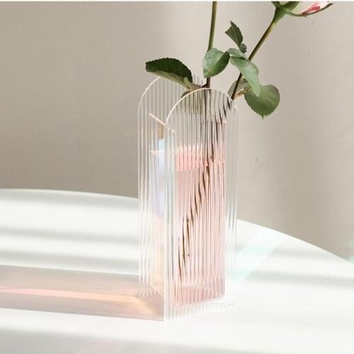 Acrylic Flower Vase for Modern Home Decor Table Vase Rustic Tabletop Terrarium Table Ornaments Tabletop Vase Nordic