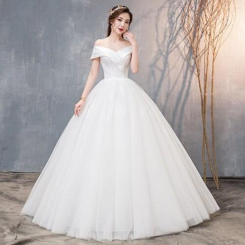 Satin Wedding Dresses Bride Simple-style Short Sleeve Wedding Dress Vintage Plus Size Luxury Wedding Dress Ball Gowns Royal