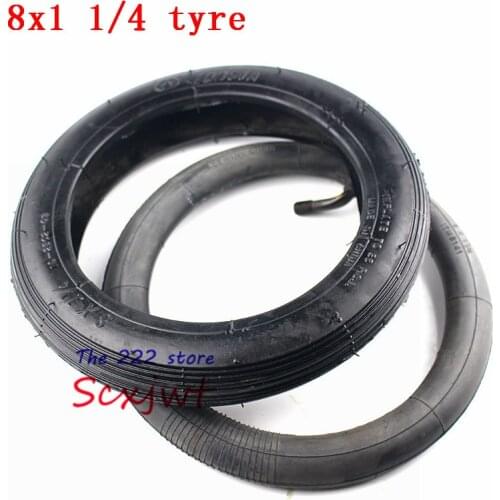 Free shipping 8 Inch 8X1 1/4 Scooter tyre & Inner Tube Set Bent Valve Suits A-Folding Bike Electric / Gas Scooter wheel tires