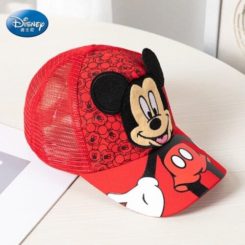 Disney Cartoons Mesh kids hats cap child cap 4 years children baseball Cap for boy Pure cotton breathable spiderman Mickey mouse