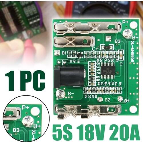 5S PCM PCB 18V 20A Li-ion Lithium Battery Protection Board for Drill Tool Cell Module Circuit Protector Batteries Packs Parts