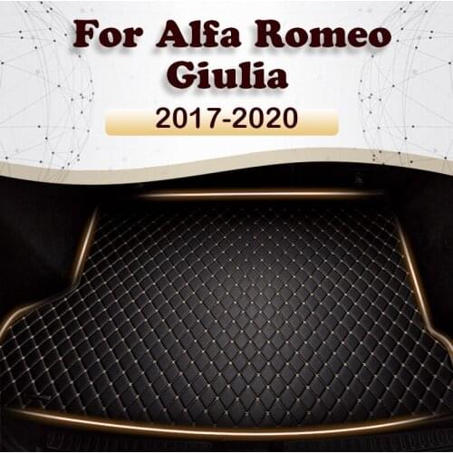 Car trunk mat for Alfa Romeo Giulia 2017 2018 2019 2020 Cargo Liner Carpet Interior Parts Accessories Cover
