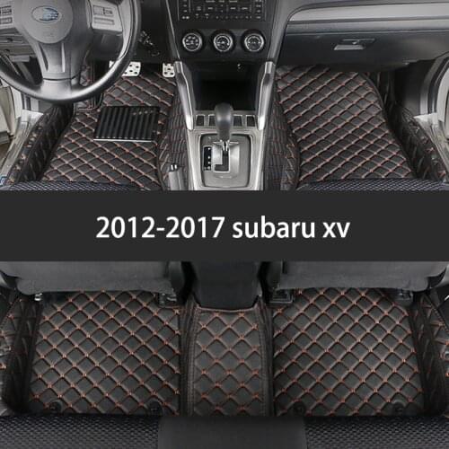 Leather car floor mat for subaru XV 2011 2012 2013 2014 2015 2016 2017 2018 2019 2020 Impreza forester outback legacy