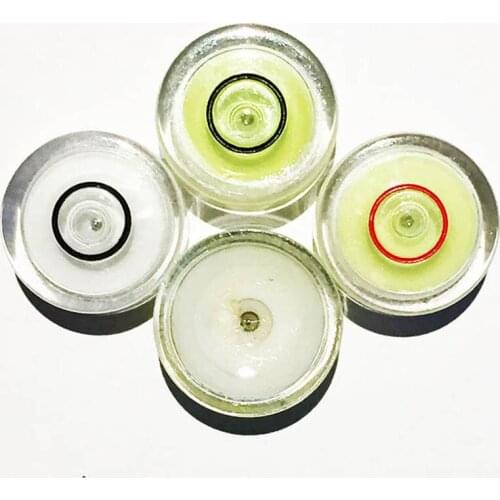 50PCS Plastic Circular Round Bubble Level Universal Bullseye Spirit Level Measurement Instrument Diameter 12mm Height 6mm