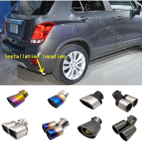 For Chevrolet TRAX 2014-2018 Car Stickers Muffler Exterior Back End Pipe Dedicate Exhaust Tip Tail Outlet Ornament 1pcs