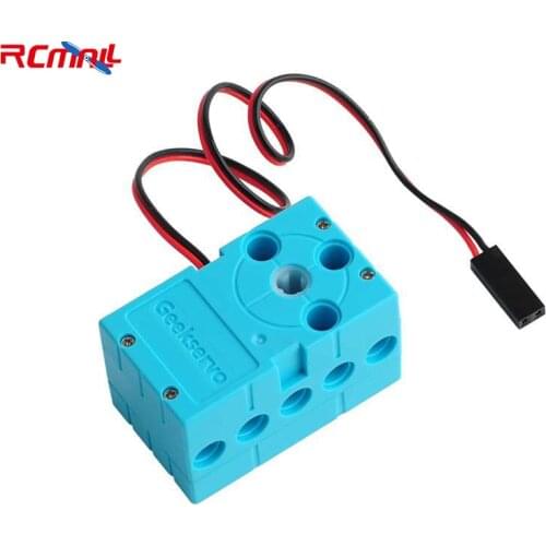 0.7KG 360 Degree Continuous Rotation Steering Gear Servo Double Out Shaft Large Torque Blue Red for Lego Micro:bit Raspberry Pi