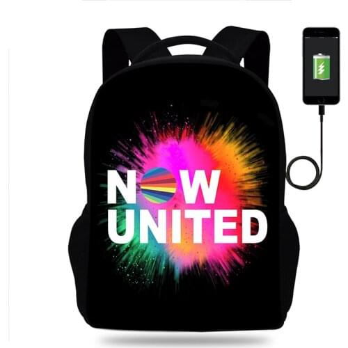 Hot Now United Backpack Boy Girl School Bag Teenager USB Charging Daily Travel Backpack Student Schoolbags Mochila