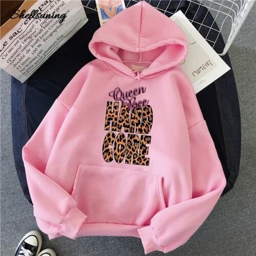 Shellsuning Printed Autumn Women Letter Female Hooded Simplicity Clothes Sweatshirt Women Hoodies Women Coat Pullover Tops