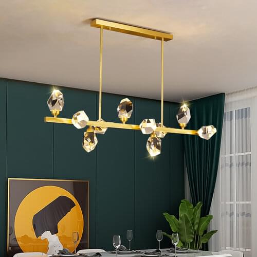 Net red all-copper light luxury chandelier post-modern Nordic living room lamp creative personality restaurant bedroom molecular