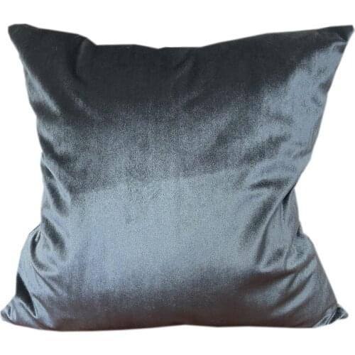 CURCYA Dark Gray Pillow Covers Velvet Cushion Case for Sofa Home Decoration Big Large Grey Throw Pillow Cover