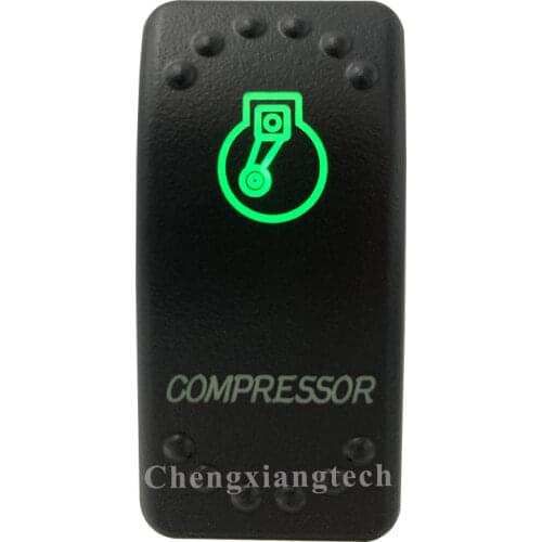 12V/24V Car Boat 3 Pins SPST ON/OFF Green & Blue Led Light Rocker Toggle Switch Compressor for Carling ARB Narva 4x4