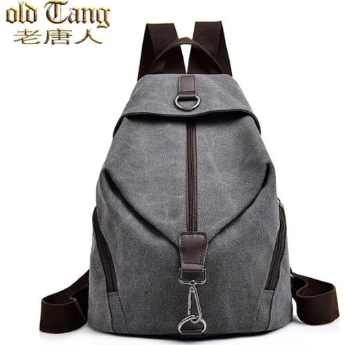 High Quality Canvas Womens Backpacks for Women 2021 Anti-theft Large Capacity Shoulder Bag New Travel School Bag Backpack