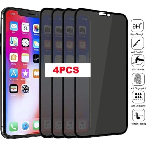 Full Cover Anti Spy Screen Protector For iPhone 12 Pro XR XS Max Privacy Glass For iPhone 11 Pro Max 7 8 6S Plus Tempered Glass
