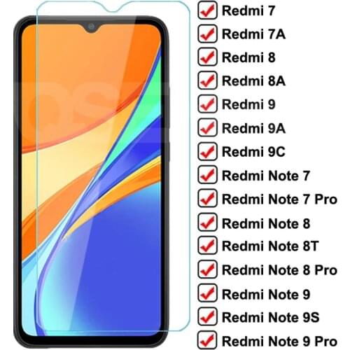 9D Protection Glass For Xiaomi Redmi 9 9A 9C 8 8A 7 7A Tempered Screen Protector Redmi Note 7 8 8T 9S 9 Pro Safety Glass Film