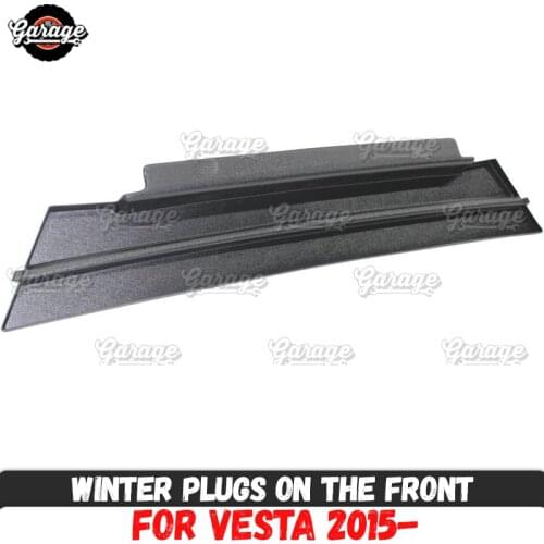 Winter caps for Lada Vesta 2015- on radiator grill and bumper ABS plastic accessories covers protective pads car styling tuning