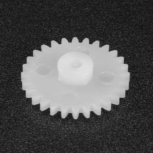 Uxcell 50Pcs 20/22/24/26/28 Teeth 2mm Hole Diameter Plastic Gear 202/222/242/262/282A Toy Accessories for DIY Car Robot Motor