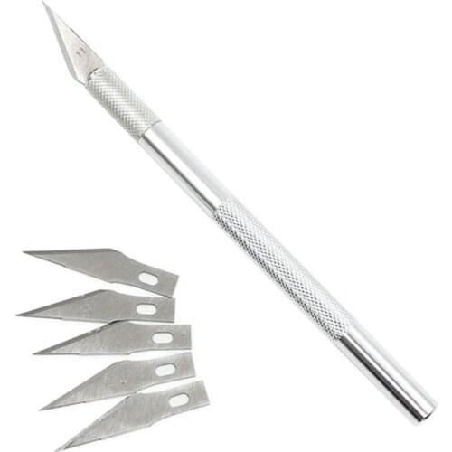 1 Set/Metal Scalpel Knife Non-slip Cutter Engraving Craft Knives Blades for Mobile Phone Laptop PCB Repair Engraving DIY Tools