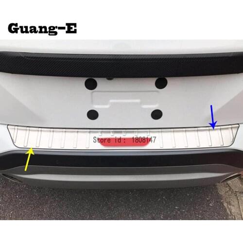 For Hyundai Kona Encino Kauai 2017 2018 2019 2020 Car Sticker Trim Frame External Rear Bumper Protection Trunk Plate Pedal 1pcs