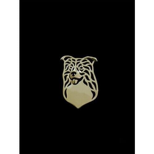 Trendy high quality cute Border Collie brooch plate silver fashion jewelry 1pcs