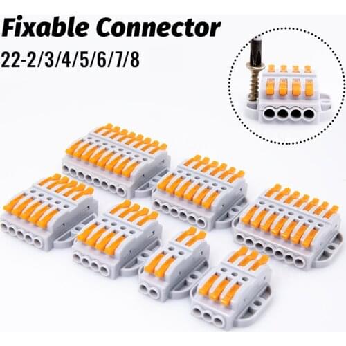 10/30/50PCS Universal compact Quick Wiring Connectors 2-8pin Wire Connector push-in fixed Conductor Connection Terminal Block
