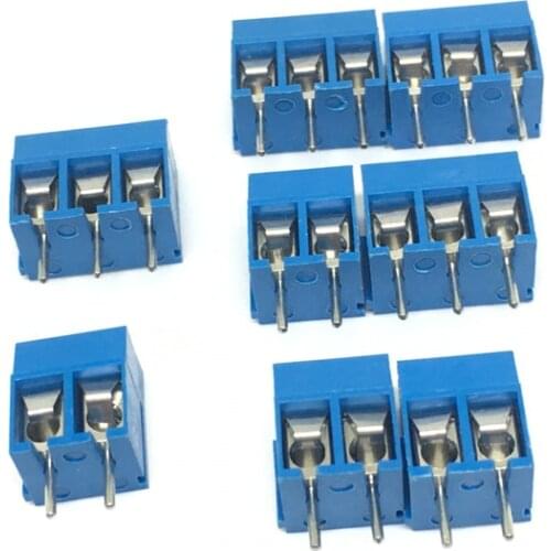 10Pcs/Lot KF300 2Pin 3pin 5mm pitch PCB Screw Terminal Block Connectors 250V 16A 14-22AWG