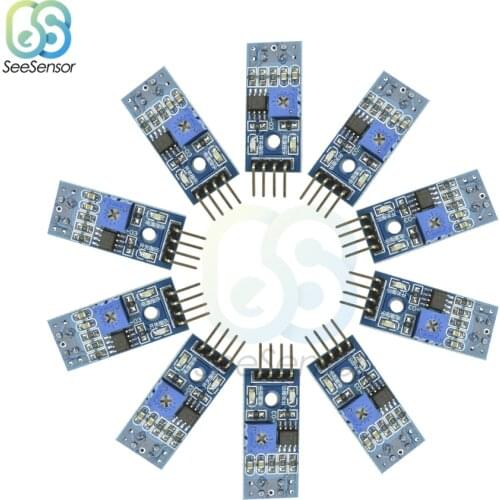 10Pcs TCRT5000 Infrared Reflectance Sensor Obstacle Avoidance Module Tracing Sensor Tracing Module for Arduino