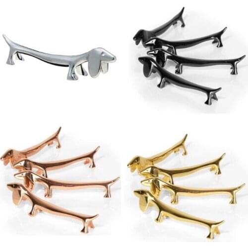 100pcs Creative dachshund style chopsticks rest 4 colors zinc alloy cutlery holder hotel restaurant chopsticks rack