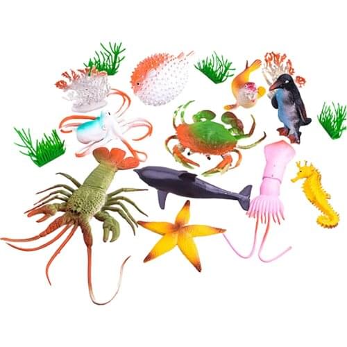 16 Packs Simulation Marine Biological Deep Sea Animals For Kids Learning Toys