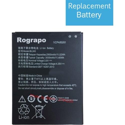 2900mAh BL243 Replacement Phone Battery For Lenovo Lemon K3 Note K50-T5 A7000 A5500 A5600 BL-243 BL 243 Cellphone Mobile Bateria