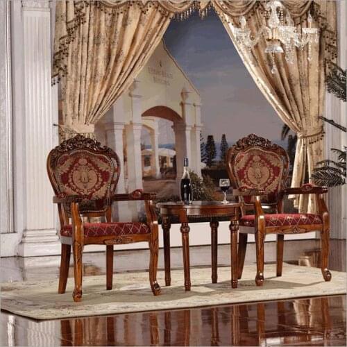 Antique European style solid wood coffee table o1123
