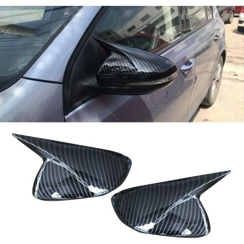 AU04 -Car Styling Carbon Look Rearview Mirror Cover for Golf 6 MK6 R VI 2009-2012 Side Rearview Mirror Covers Trim