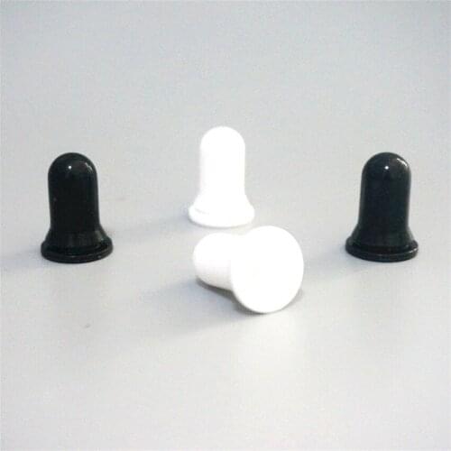 5/10/30/100ml 20/50/100/500pcs Essential Oil Bottles Cap Black/white Glue Head Dropper Lid wholesale Glass Essential Oil Bottle