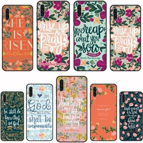 Bible Jesus Christ Christian Verse Phone Case For Samsung A20 A30 30s A40 A7 2018 J2 J7 prime J4 Plus S5 Note 9 10 Plus