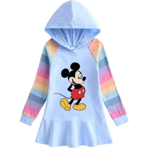 Disney Mickey Girls Dress Summer Girl Baby Toddler Cartoon Minnie Dress Children Party Birthday Clothes Princess Cute Dresses